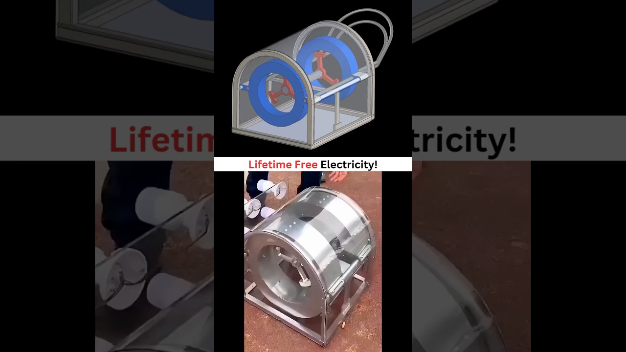 Self running magnet motor 🤯 #cad #3dmodeling #magnet #power #freeenergy #electricity