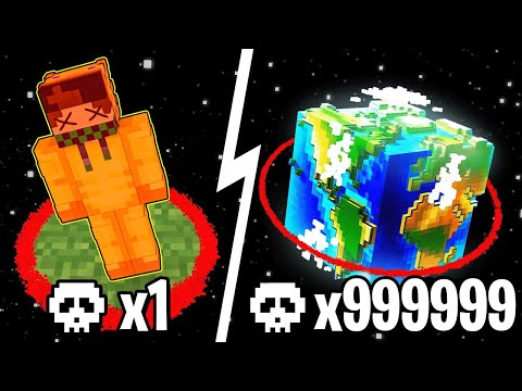 MINECRAFT MA OGNI MORTE = GRANDEZZA DEL MONDO