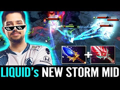 NEW IMBA w33 Liquid [Storm Spirit] Jump Kill All Map EPIC  Gameplay
