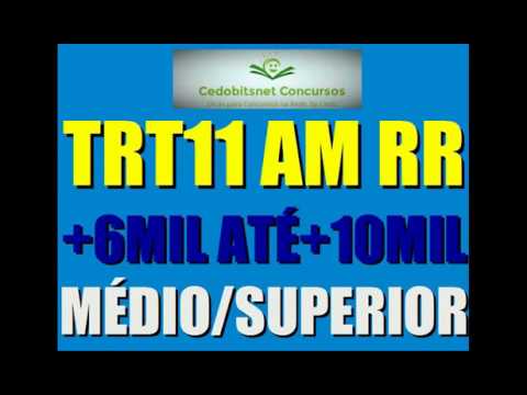 TRT 11 AM RR CONCURSO PÚBLICO PROVAS QUESTÕES SIMULADO CURSO APOSTILA AULA AMAZONAS RORAIMA
