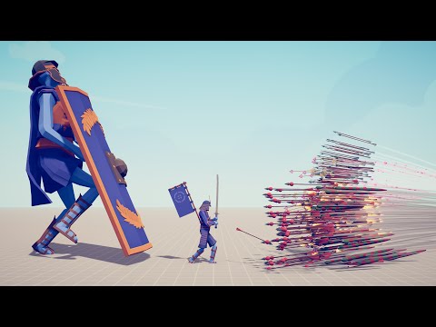 SHOGUN & GIANT SHIELD vs SUPER ARCHERS - Totally Accurate Battle Simulator TABS