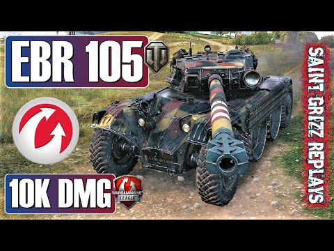 WoT EBR 105 Gameplay ♦ 10k Dmg 7 Frags ♦ Light Tank Review