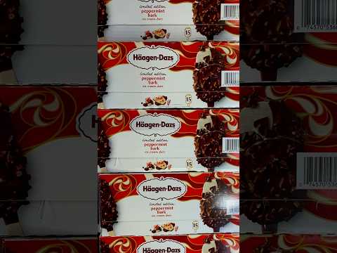 Haagen Dazs Peppermint bark ice cream bars for the holidays! #icecream #costco #foodie #foodblogger