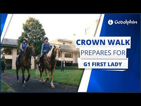 Crown Walk prepares for the G1 First Lady at Keeneland