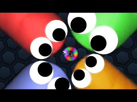 Slither.io 1 Tiny Hacker Snake vs 1950 Giant Snakes Epic Slitherio Gameplay