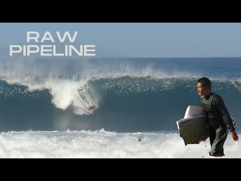 WSL Tour riders practice on the most crowded day of the year. (RAW PIPELINE) #surfing