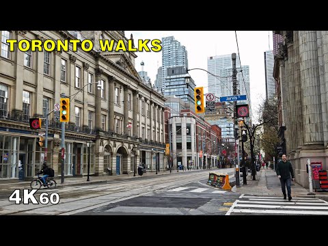 Downtown Toronto Pandemic Walk - Charles, Jarvis & Front on May 15, 2020 [4K]