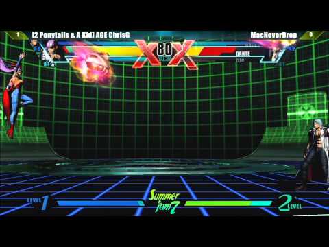 UMVC3 3 v 3 Teams 2 Ponytails & a Kid vs MacNeverDrop - Summer Jam 7 Tournament
