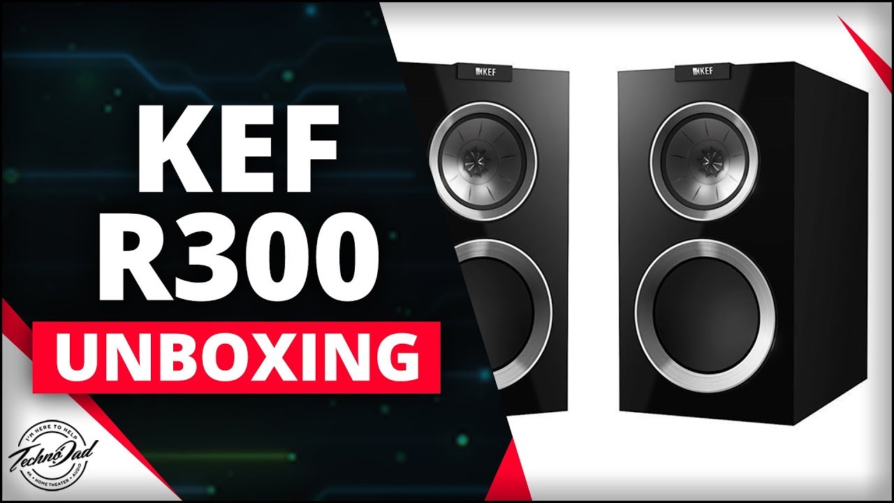 KEF R300 3-Way Bookshelf Speaker Unboxing & Overview