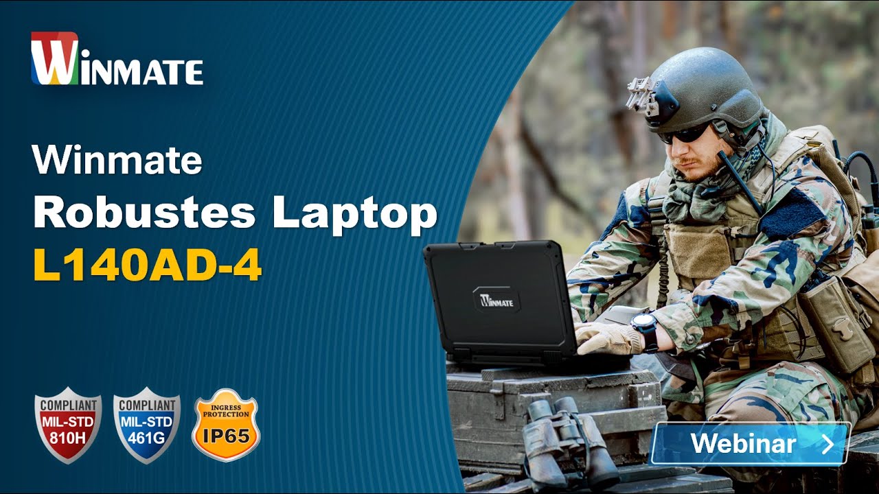Winmate Rugged Laptop L140AD-4 (German Version)