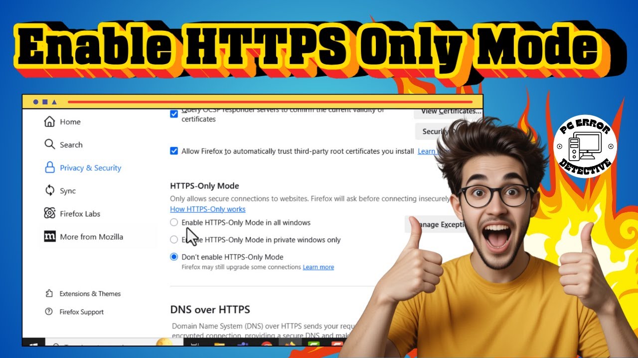 How To Enable HTTPS Only Mode in Firefox Browser - Full Guide