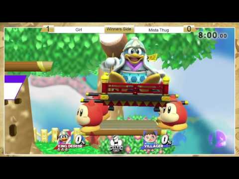 Smash 4: A1SS - Girl (DeDeDe) vs Mista Thug (Wario, Villager)