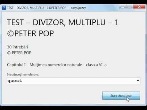 TEST    DIVIZOR, MULTIPLU    1 ©PETER POP