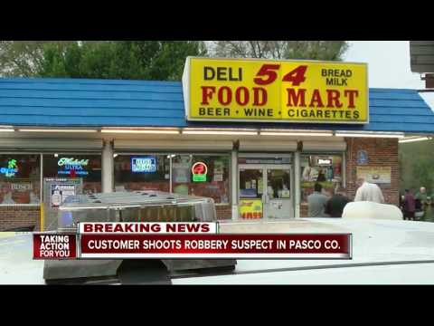 Customer Shoots Robbery Suspect In Pasco County
