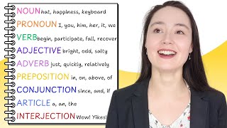 PARTS OF SPEECH in English grammar with examples