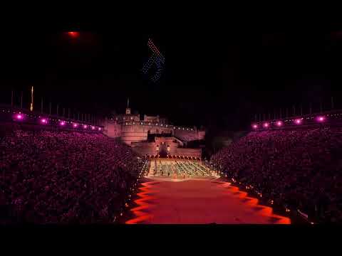 Royal Edinburgh Military Tattoo March off 13 August 2025: Scotland the Brave and Black Bear.