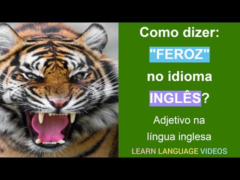 Como dizer: "FEROZ" no idioma INGLÊS? | Educação grátis | Aprender |  Adjetivo na língua inglesa.
