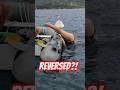 Easiest way to get up in the dinghy! Did you think the original video was played backwards?