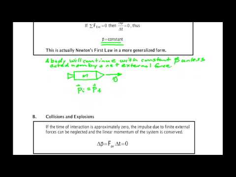 Conservation of Linear Momentum Part 1