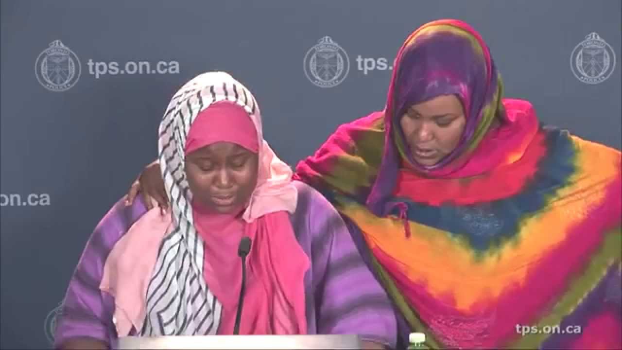 Homicide victim's Kabil Abdulkhadir's mother speaks to the media