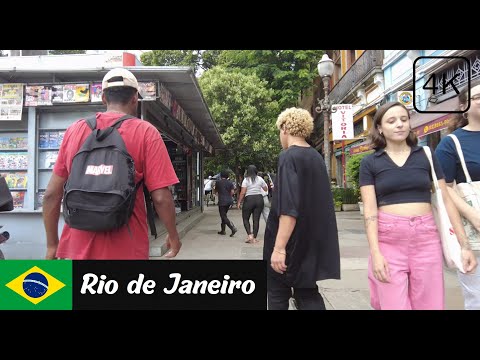 Caminhando nas movimentadas ruas do Rio de Janeiro | 🇧🇷 | RJ|【4K】2022