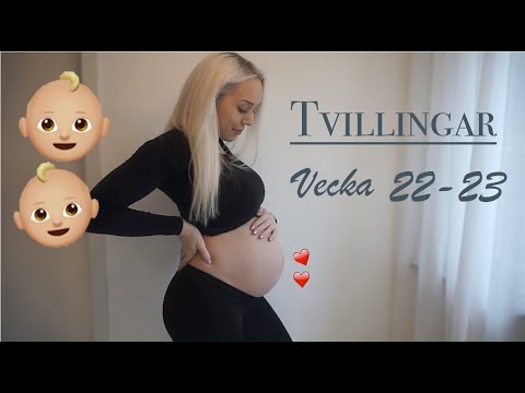 GRAVID VECKA 22-23 Enäggstvillingar! Sjukskrivning? |Gravid vecka för vecka|