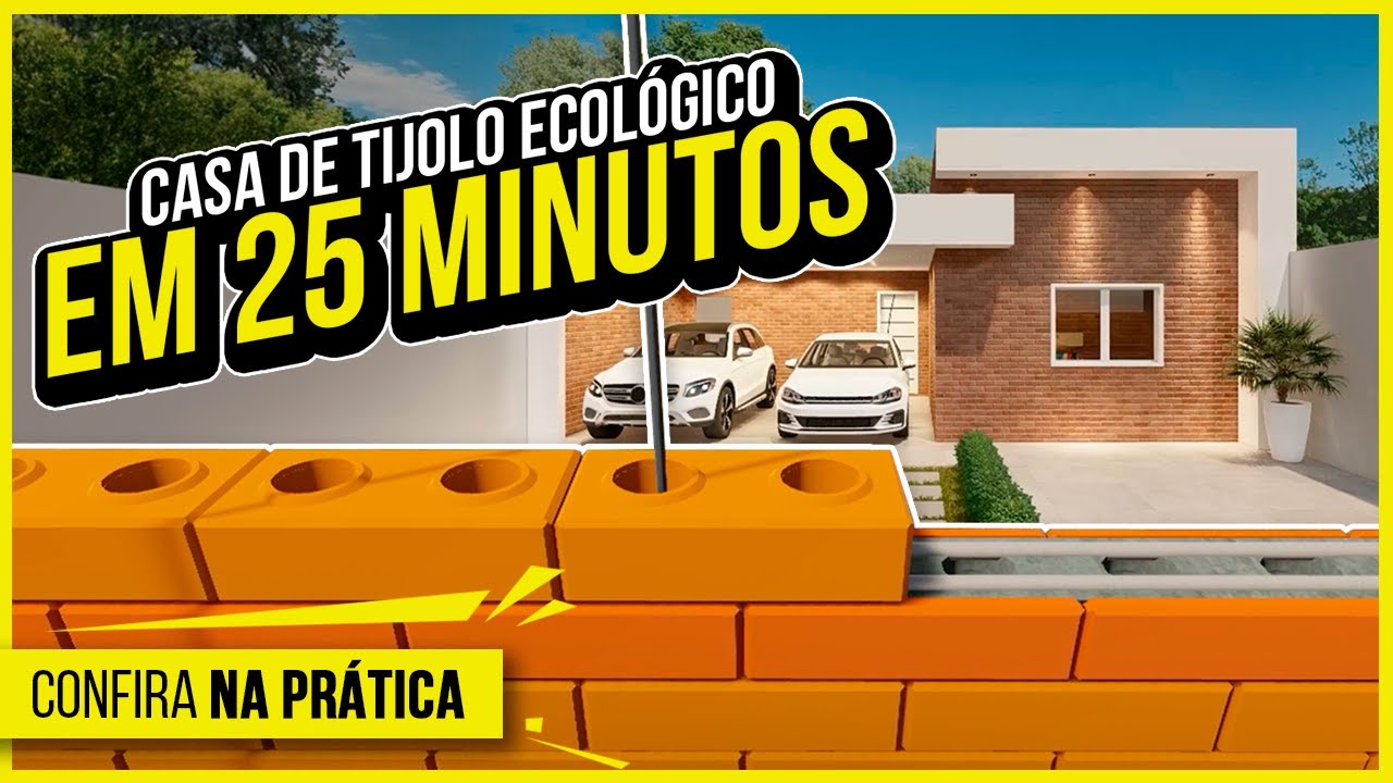 Tijolo Ecológico - Planta de Casa 3 quartos, Modulação, Casa de Tijolo Ecológico em terreno 10x20
