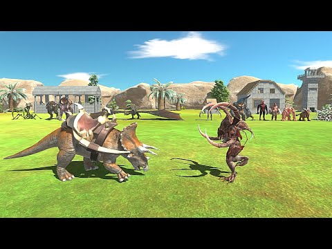 SADDLE TEAM VS INFERNALS WITH ALIEN - Animal Revolt Battle Simulator