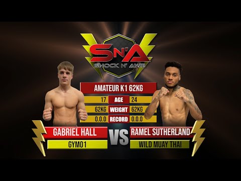 Shock N Awe 33 - Gabriel Hall vs Ramel Sutherland Amateur Catchweight Kickboxing 64kg
