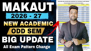 😱MAKAUT Big Update on CA/PCA & New Academic Calendar 2026-27 | All Exam Pattern & Marks Change.