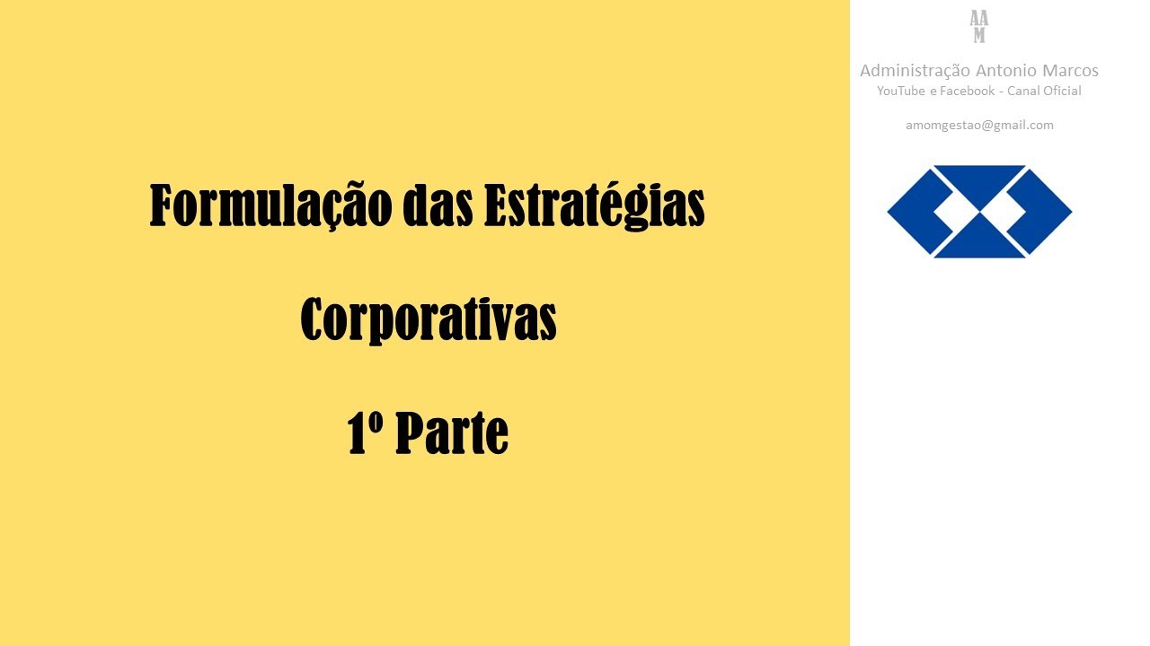 Estratégias Corporativas - 1ª Parte