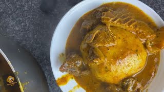 Simple Ogbono soup using leftover meats