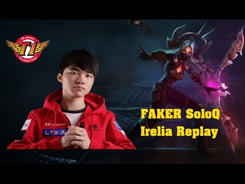 SKT T1 Faker Irelia vs Morgana Najin Cain, KR LOL Challenger 910LP