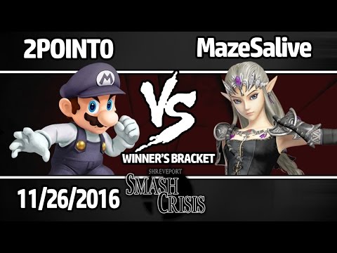 2POINT0 vs MazeSalive - Winners Bracket - Shreveport Smash Crisis  - Smash Bros. Wii U