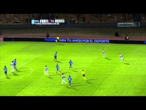 D'Angelo se lo sacó a Óbolo. Belgrano 1 - Tigre 0. Fecha 20. Primera División 2015. FPT.