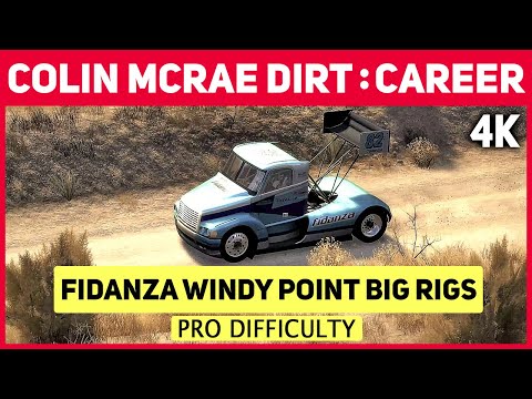 Colin McRae DiRT in 4K - Career - #38 Fidanza Windy Point Big Rigs - Pro Difficulty