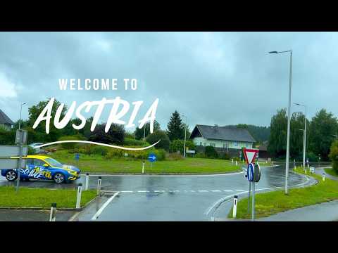 Scenic Drive in Austria In Cozy Rain | Vöcklabruck to Braunau am Inn