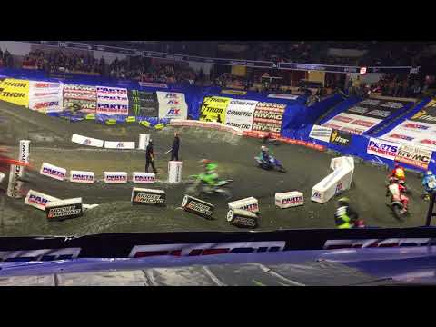 Arenacross - USA - 250 Relargada apos queda, Crash 2018