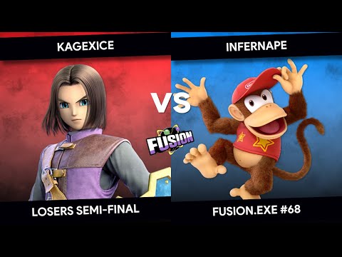 Fusion.exe 68 - Infernape (Diddy Kong, Greninja) vs kagexice (Hero) - Top 8 - Losers Semi-Final