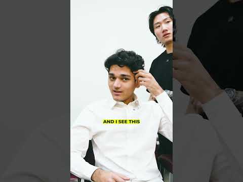 We helped him fix his uneven hair! #barber #haircut #shorts