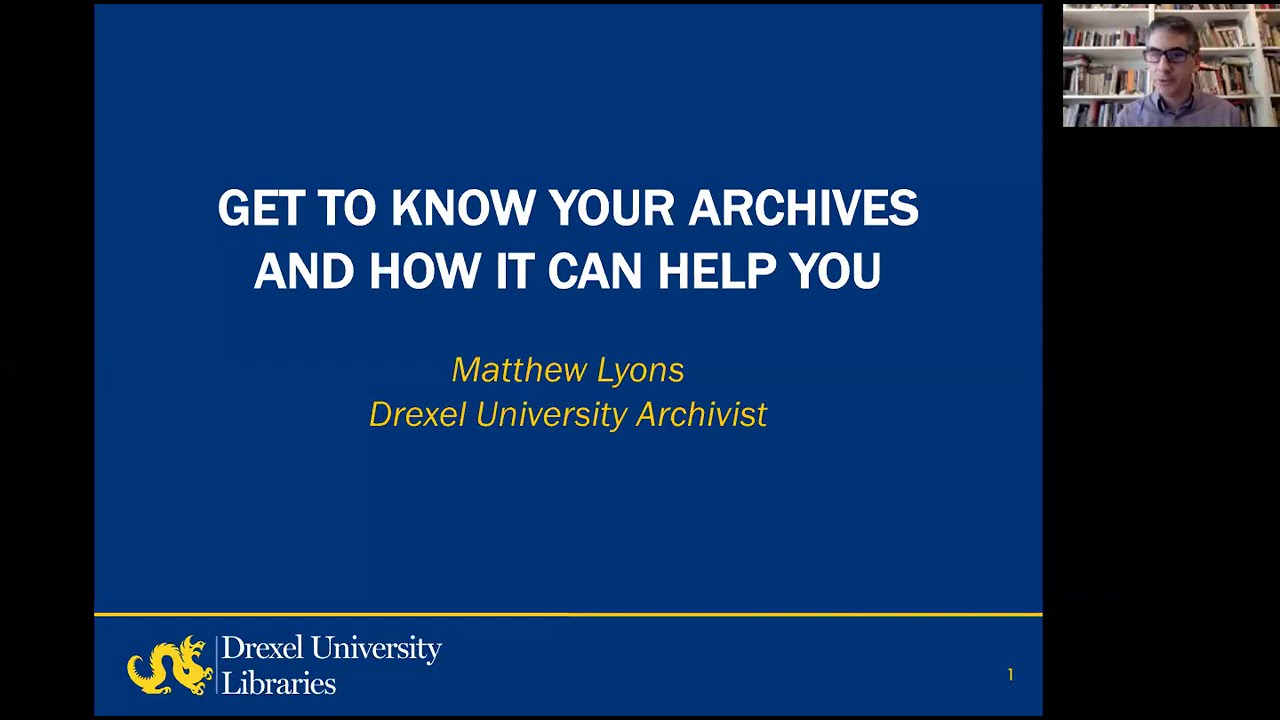 Webinar: Get to Know Your Archives and How it Can Help You