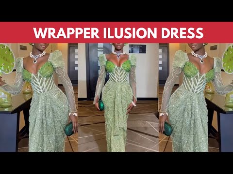 How to Drape a Front WRAPPER ILLUSION DRESS | Queen Anne Neckline Bustier Wrapper Dress | SILEM
