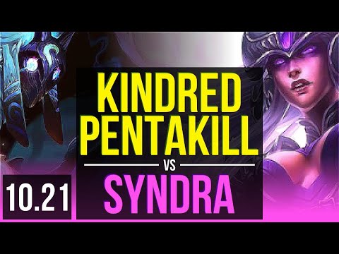 KINDRED vs SYNDRA (MID) | Pentakill, 900+ games, KDA 16/4/5, Legendary | NA Diamond | v10.21