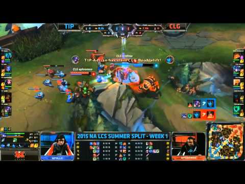 Xmithie Toplane Gank  - TIP vs CLG