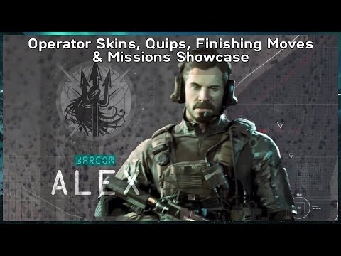 Modern Warfare Alex Operator Showcase - Skins, Quips, Finishing Moves and Missions Unlockables