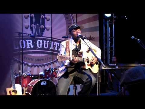 Javier Colon sings James Taylor's Never Die Young - NAMM 2012