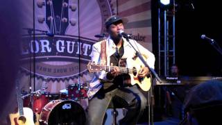 Javier Colon sings James Taylor's Never Die Young - NAMM 2012