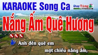 Karaoke  Nắng Ấm Quê Hương - Song Ca  Nhạ
