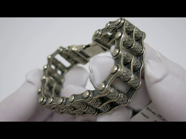 Серебряный браслет "Велосипедная цепь" 5100688 Видеообзор