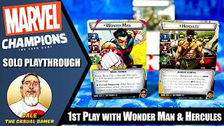 MARVEL CHAMPIONS 1st Play With WONDER MAN & HERCULES Solo Playthrough  |  Fantasy Flight Games